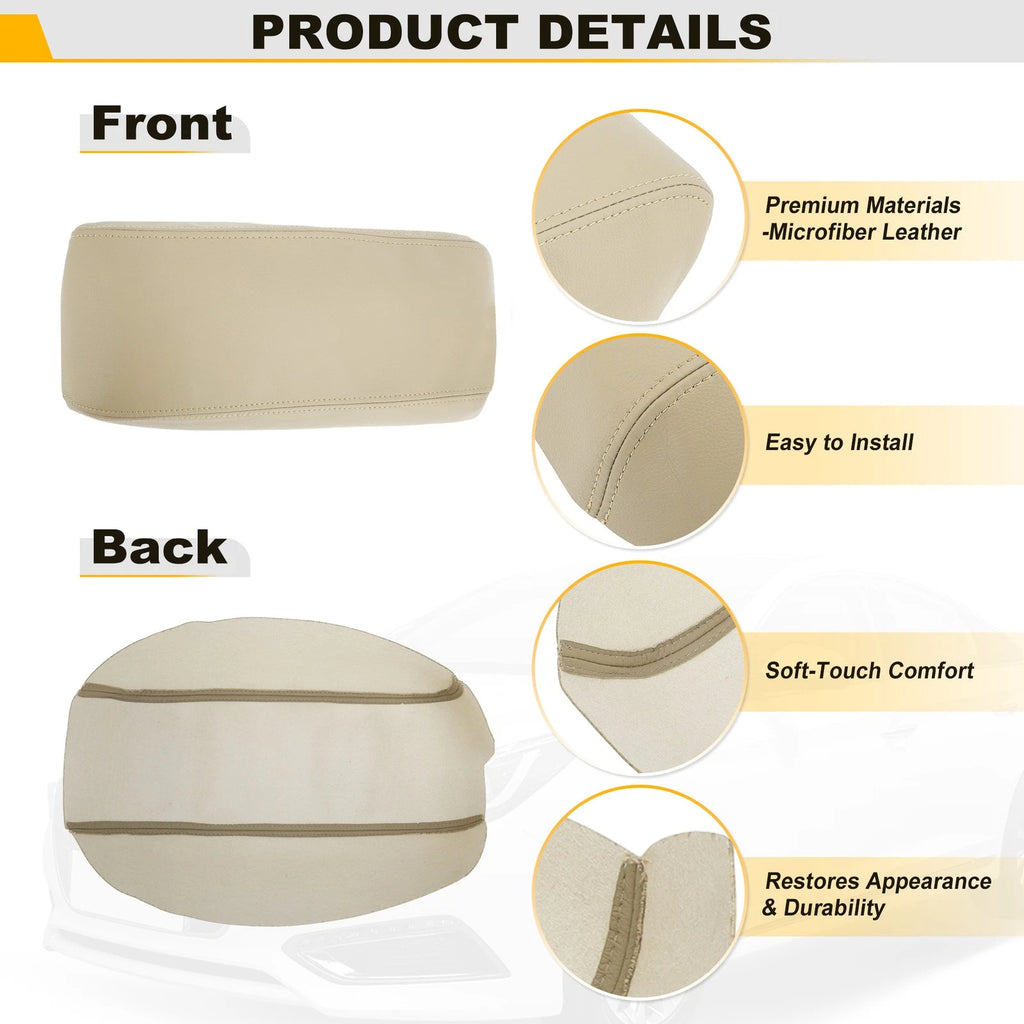 Center Console Armrest Lid Cover Skin for Hyundai Sonata (2015–2019) Beige