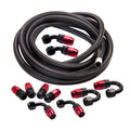 8AN Nylon Steel Braided Oil Fuel Line Kit for Universal Applications