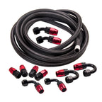 8AN Nylon Steel Braided Oil Fuel Line Kit for Universal Applications