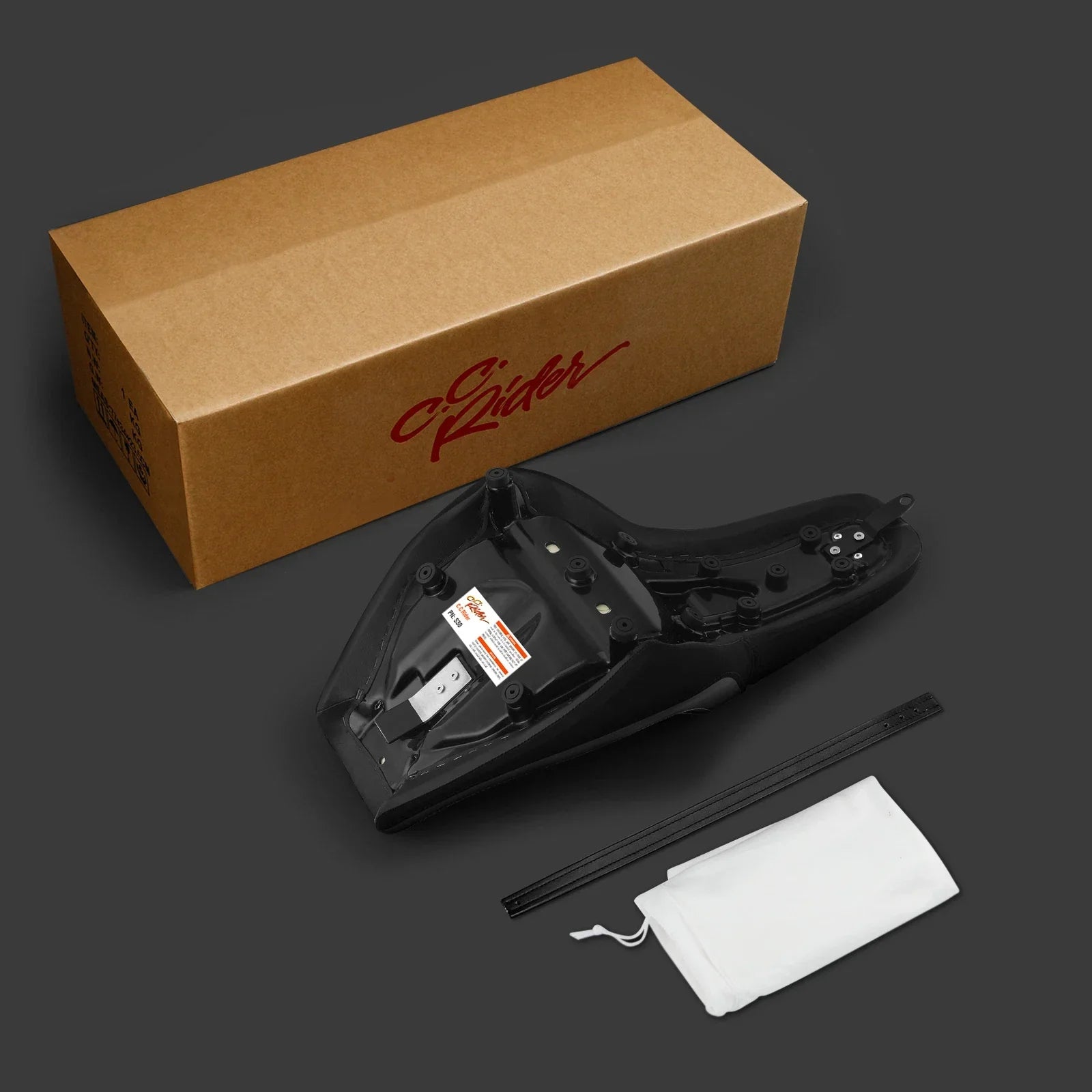 Rider Driver Passenger Seat for Harley Fat Bob FXFB FXFBS Black (2018-2024)