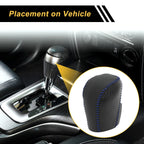 1 Pc Gear Shift Knob Cover for Honda Civic (2016–2021) Black Blue Faux Leather