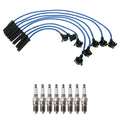 NGK 8mm Wire Set & Denso Spark Plug Kit for Mazda B2300 (1994–2000)