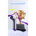 USB Rechargeable Handheld Fan with Digital Display and Speed Control