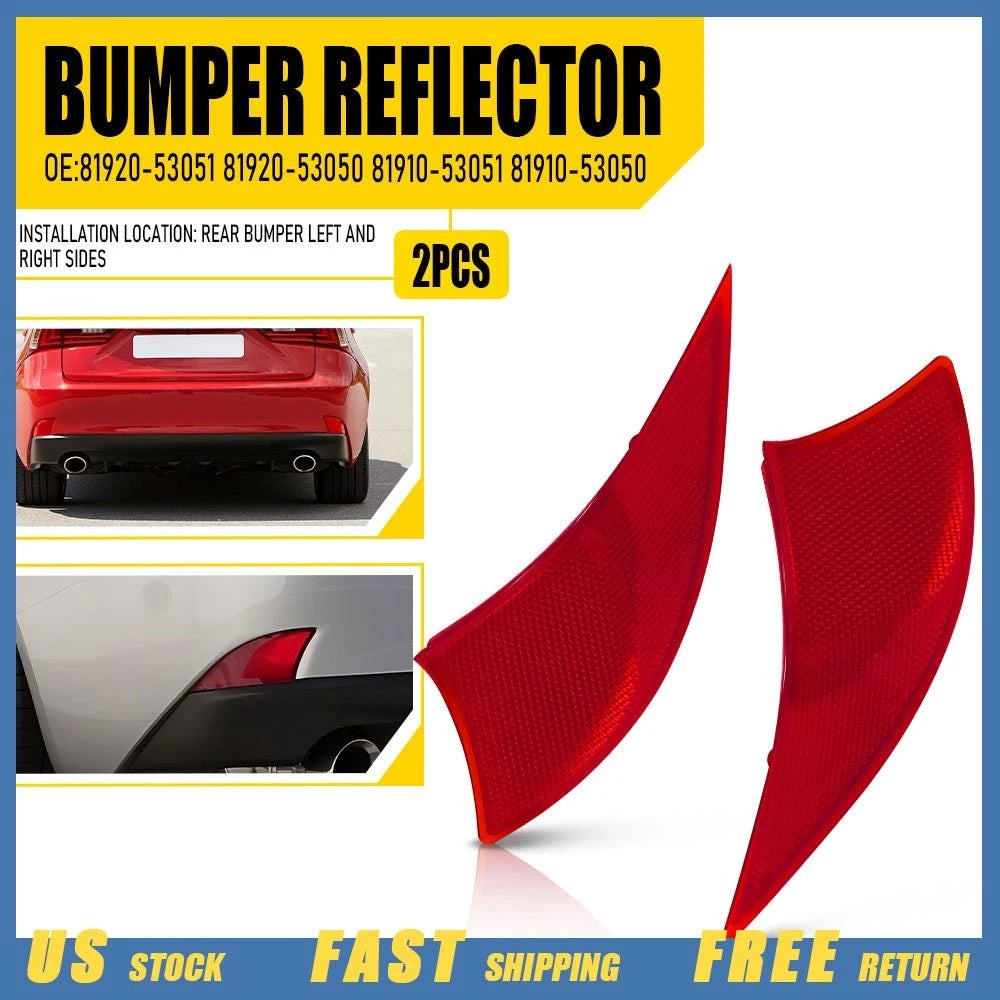 Bumper Reflector Light Set for Lexus IS250 IS350 (2006–2013) 81910-53051 81920-53051