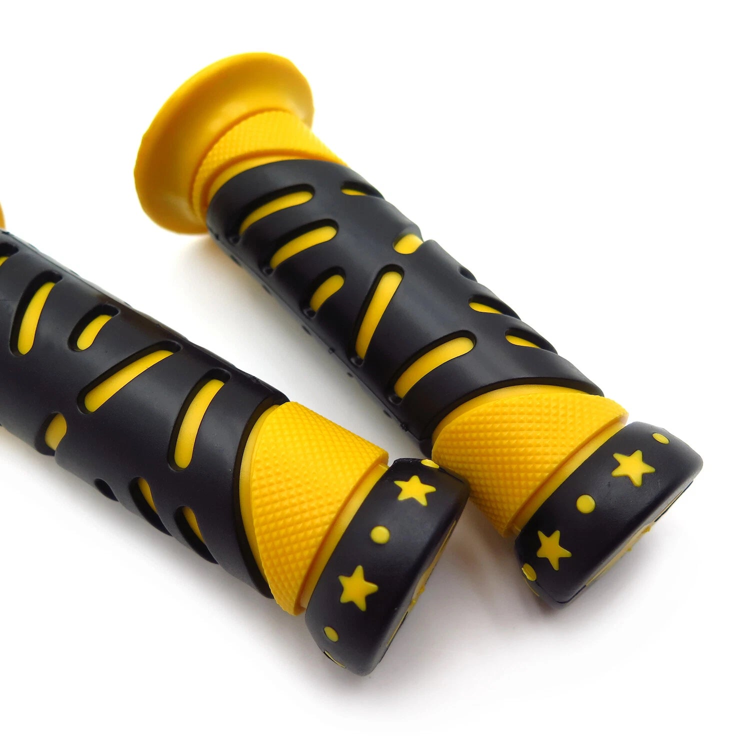22mm 25mm Yellow Star Hand Grips for Yamaha FZR YZF 600 (1990–1999)