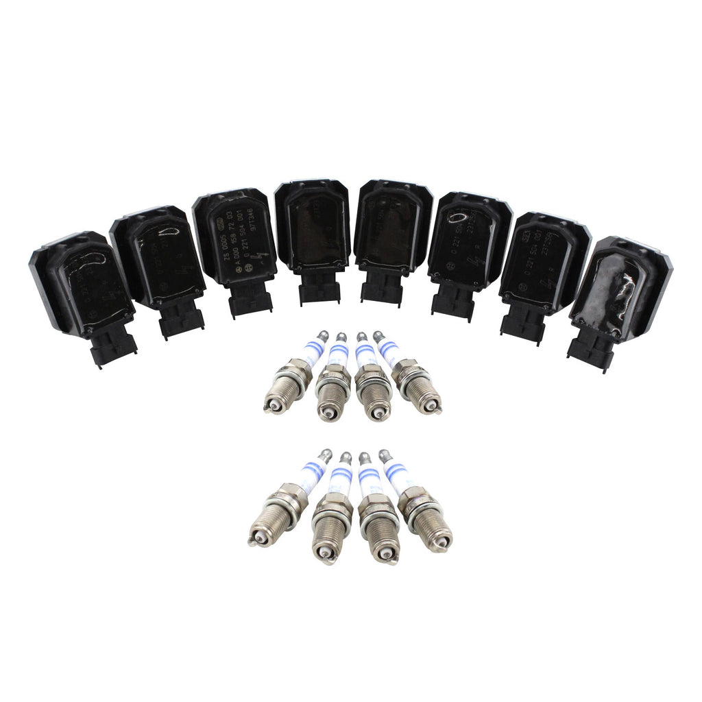 Set of 8 Ignition Coils & Double Iridium Spark Plugs for MB W140 S420 (1992–1999)