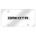 Chrome Name on Chrome License Plate - Officially Licensed for Dodge Dakota