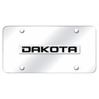 Chrome Name on Chrome License Plate - Officially Licensed for Dodge Dakota