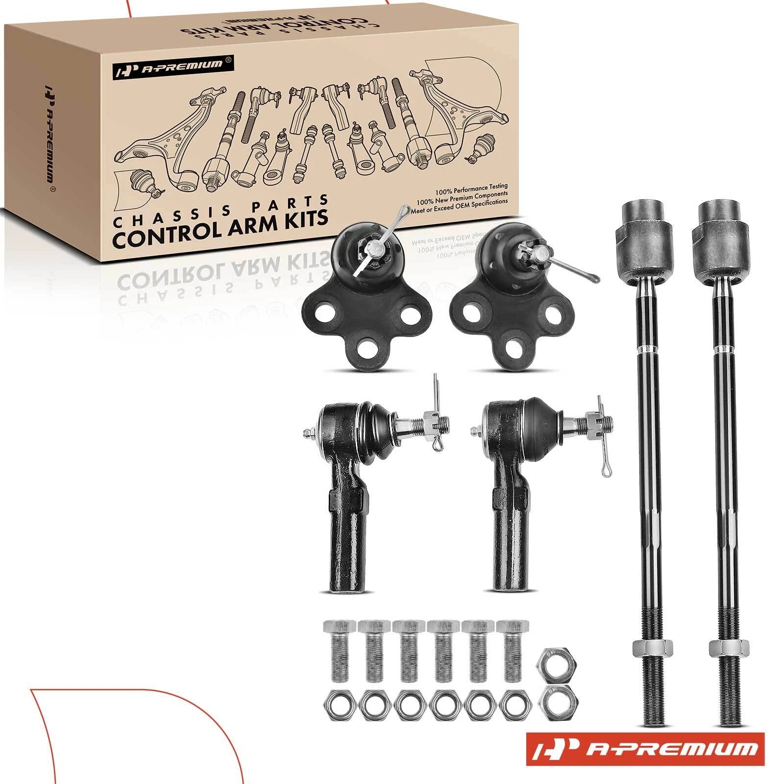 Set of 2 Inner & Outer Tie Rod Ends for Cadillac Allante (1987–1993)