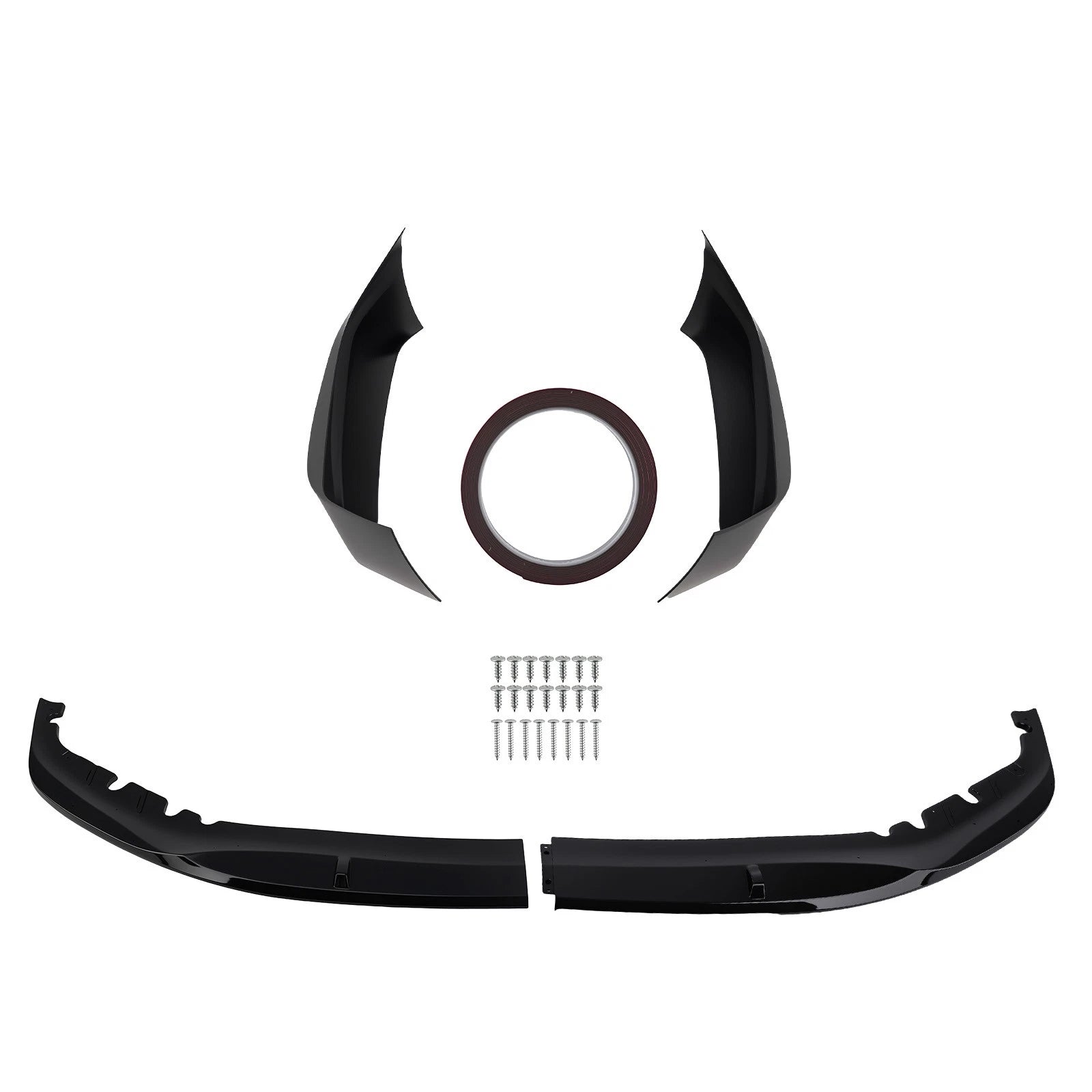 Front Bumper Lip Spoiler for BMW 5 Series G30 M Sport (2017–2020) Gloss Black