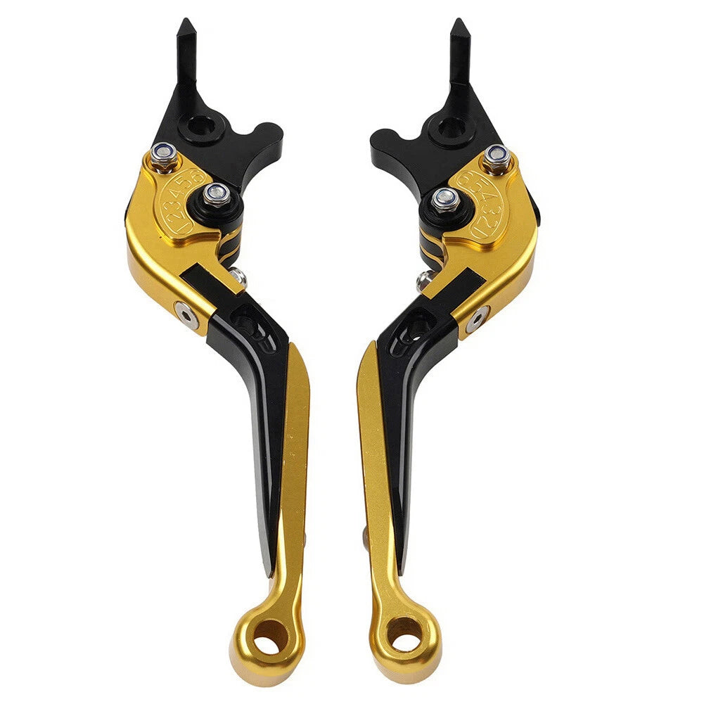 CNC Extendable Brake Clutch Levers for Kawasaki ZX10R/RR/KRT/SE (2016–2020) Gold