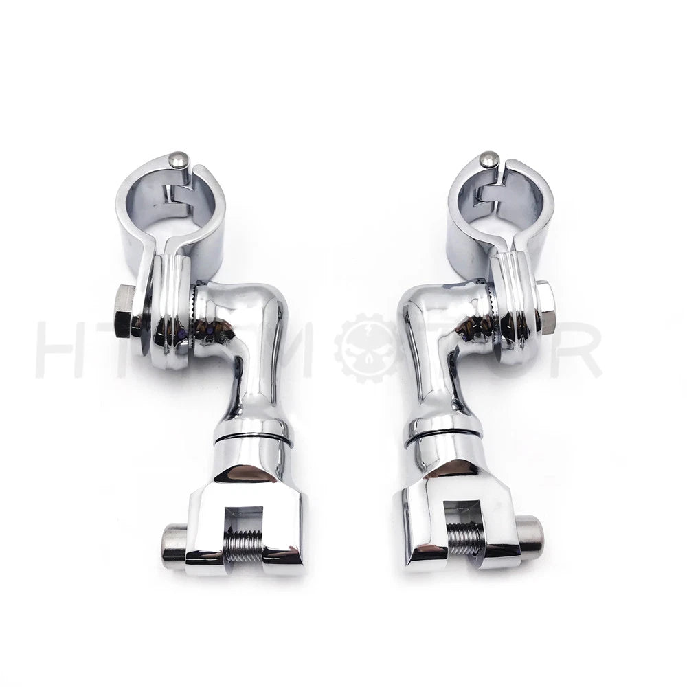 1" Highway Footpeg Mounts Clamps for Harley Sportster Softail CVO