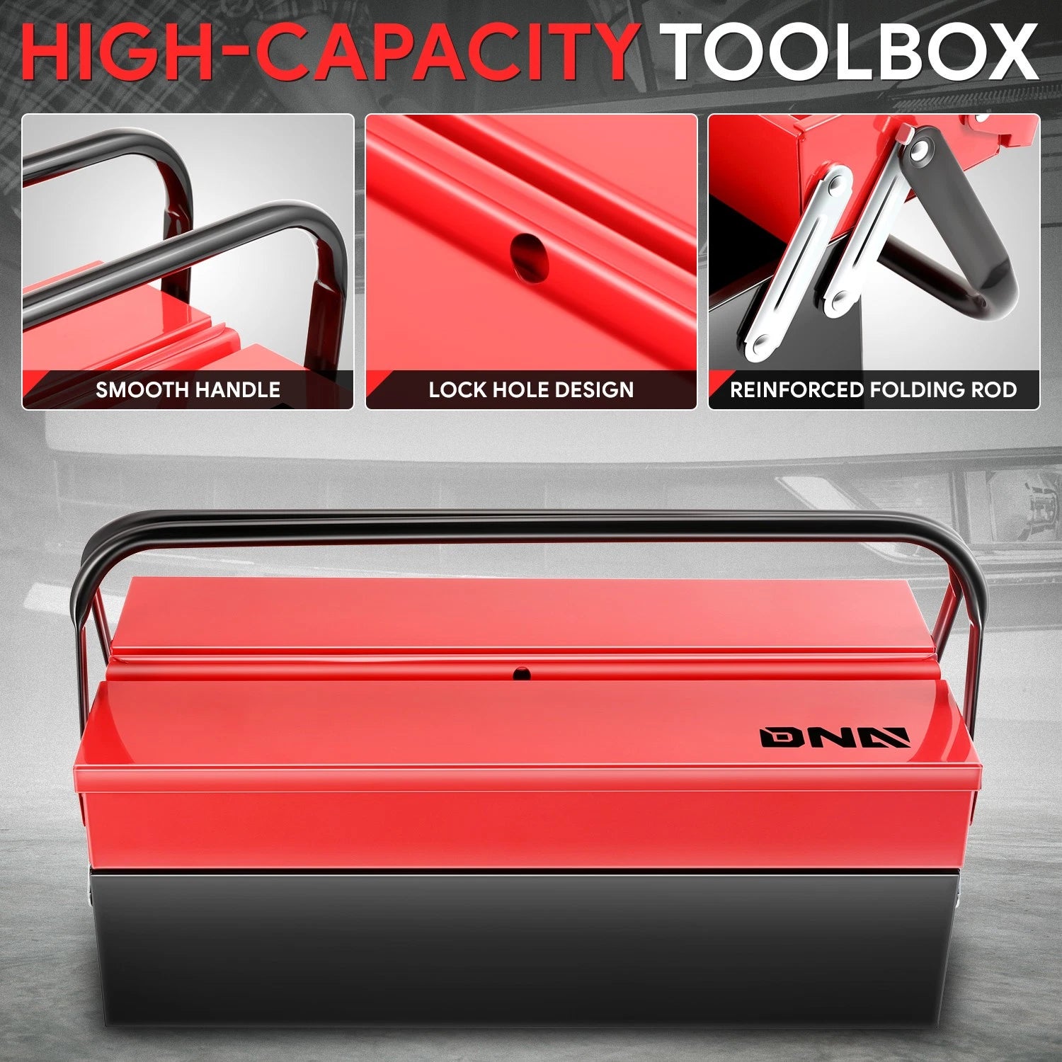 18" Tool Case Storage Organizer Cabinet with Drawers for Workshop