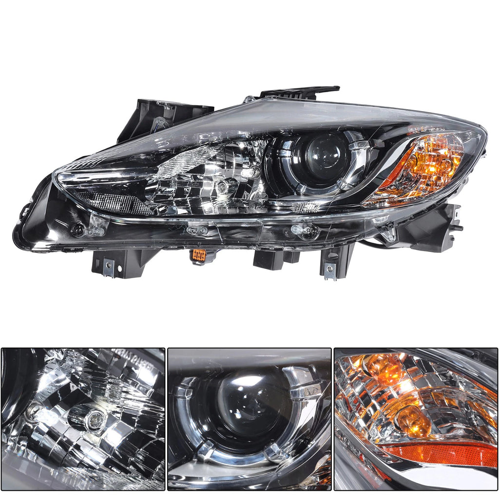 Clear Left Headlight Assembly Projector for Mazda CX-9 (2013–2015) Halogen