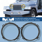 Headlight Bulb Brackets + Light Rings for Jeep Wrangler (1997–2006)