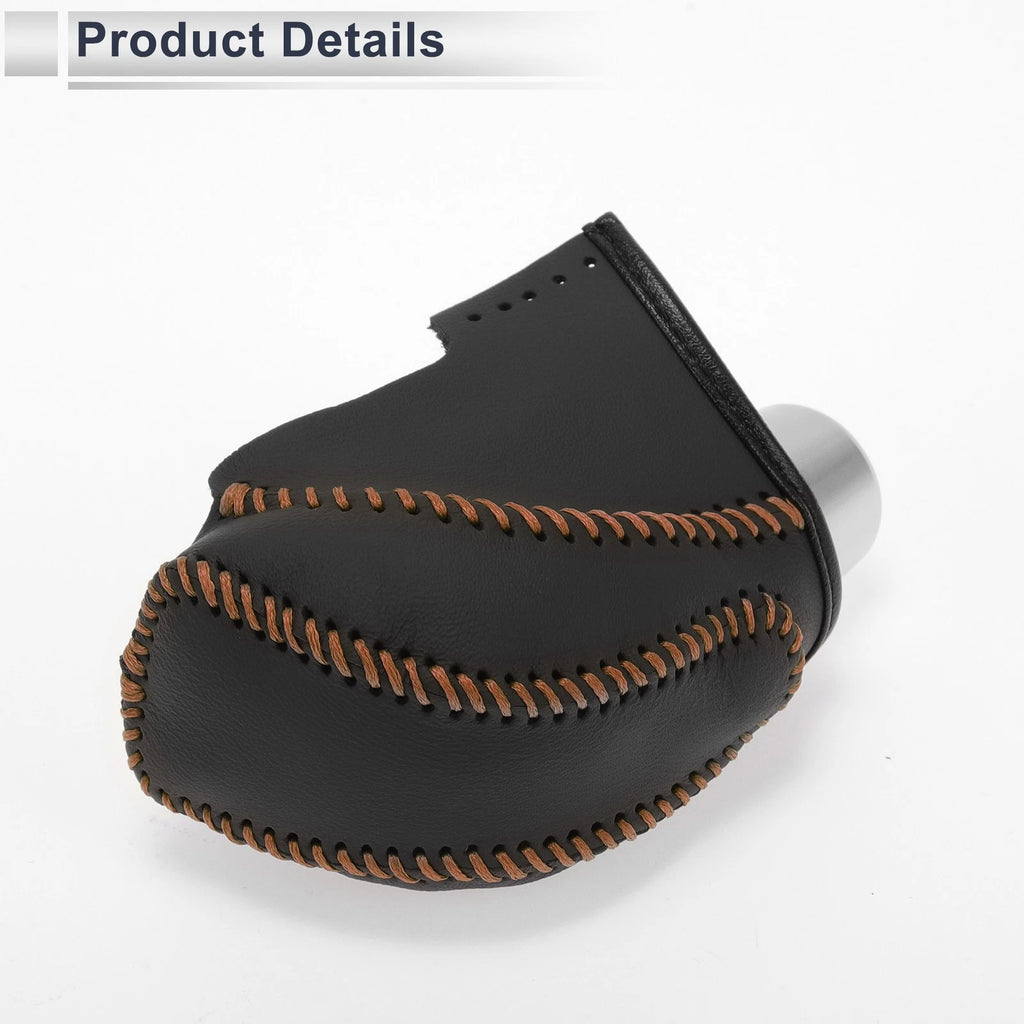 Gear Shift Knob Cover for Subaru Impreza (2017–2023) Black Brown Faux Leather
