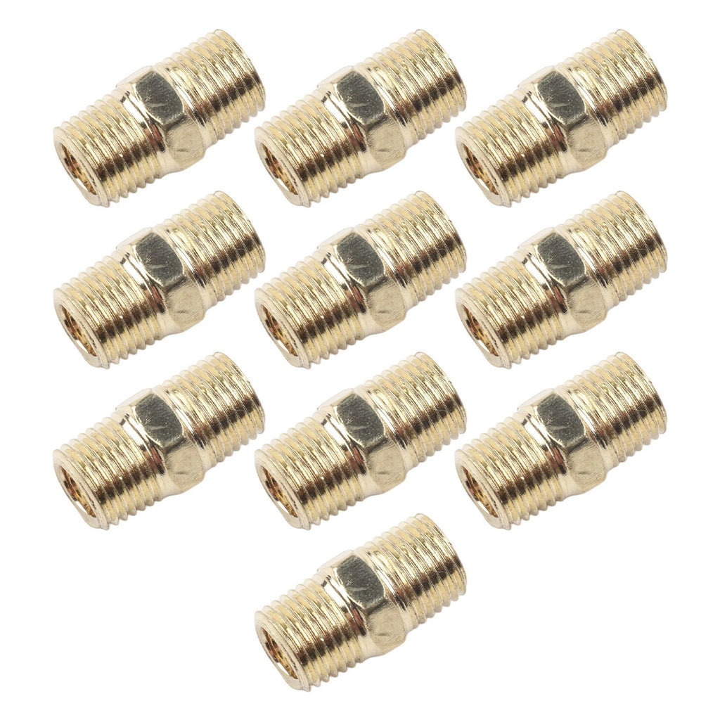 Brass Hex Nipple Fitting for Air and Water Line Connectors (Universal)