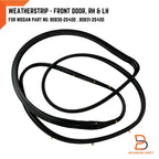 LH RH Front Door Weatherstrip Rubber Seal for Nissan Navara D22 (98-04)