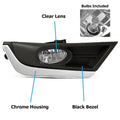 Fog Light Lamps Set of 2 for Honda CR-V (2017–2019) Chrome Bezel w/Bulbs+Switch+Wiring