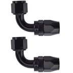 2X 6AN 90 Degree Swivel Hose End Fitting for Oil/Fuel/Air/Gas Line