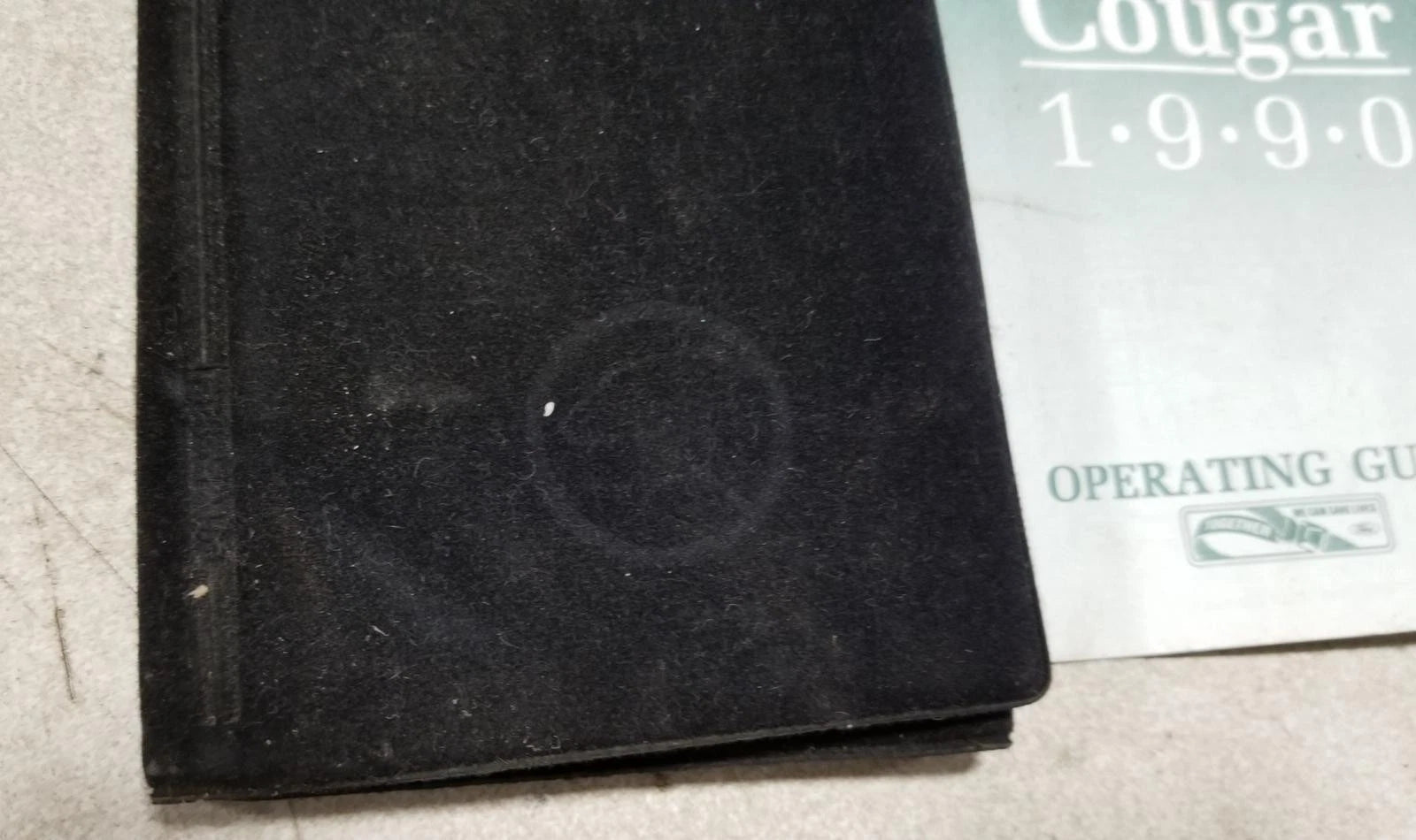 Owners Manual for Mercury Cougar XR7 (1990)