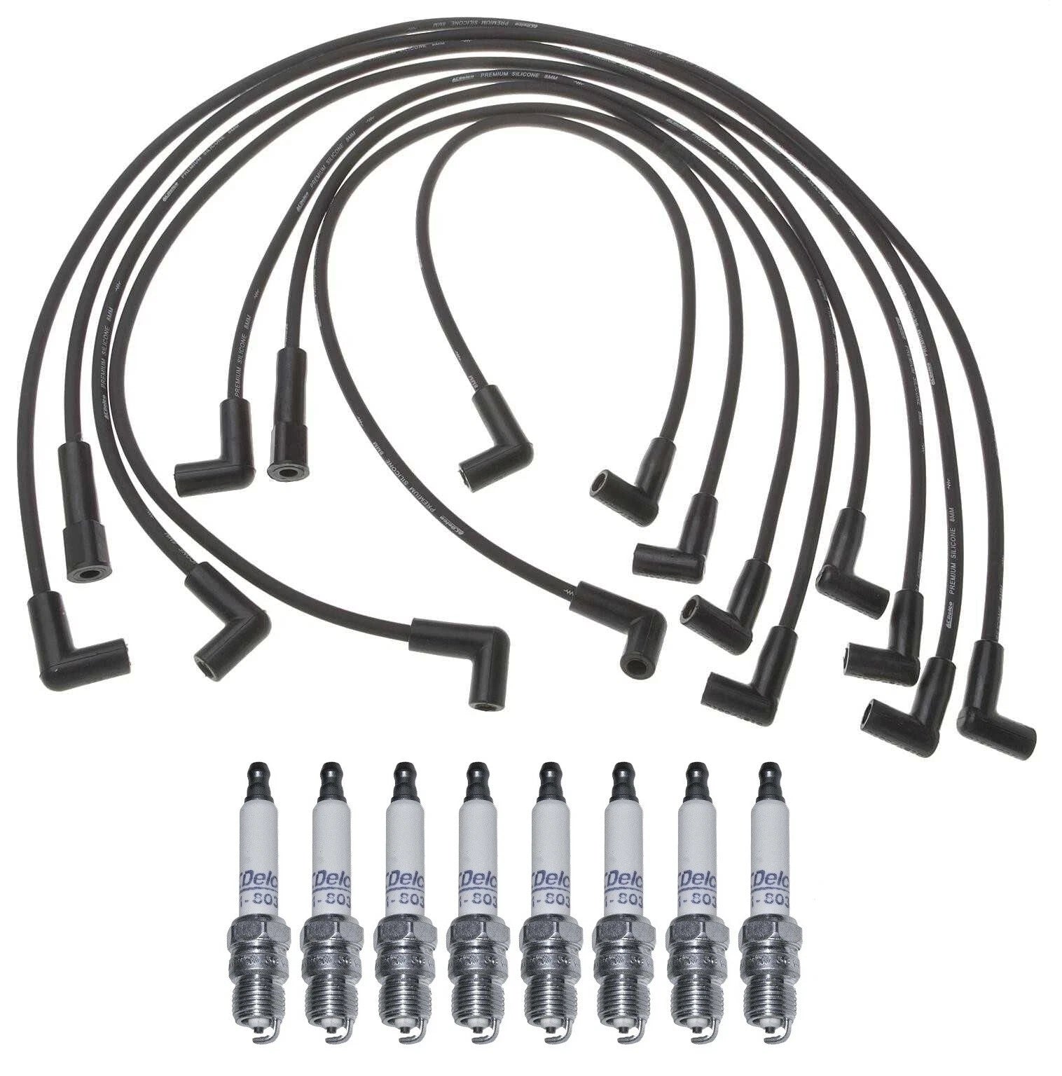 Pro Ignition Wire Set & 8 ACDelco .045" Platinum Spark Plugs for C30 K30