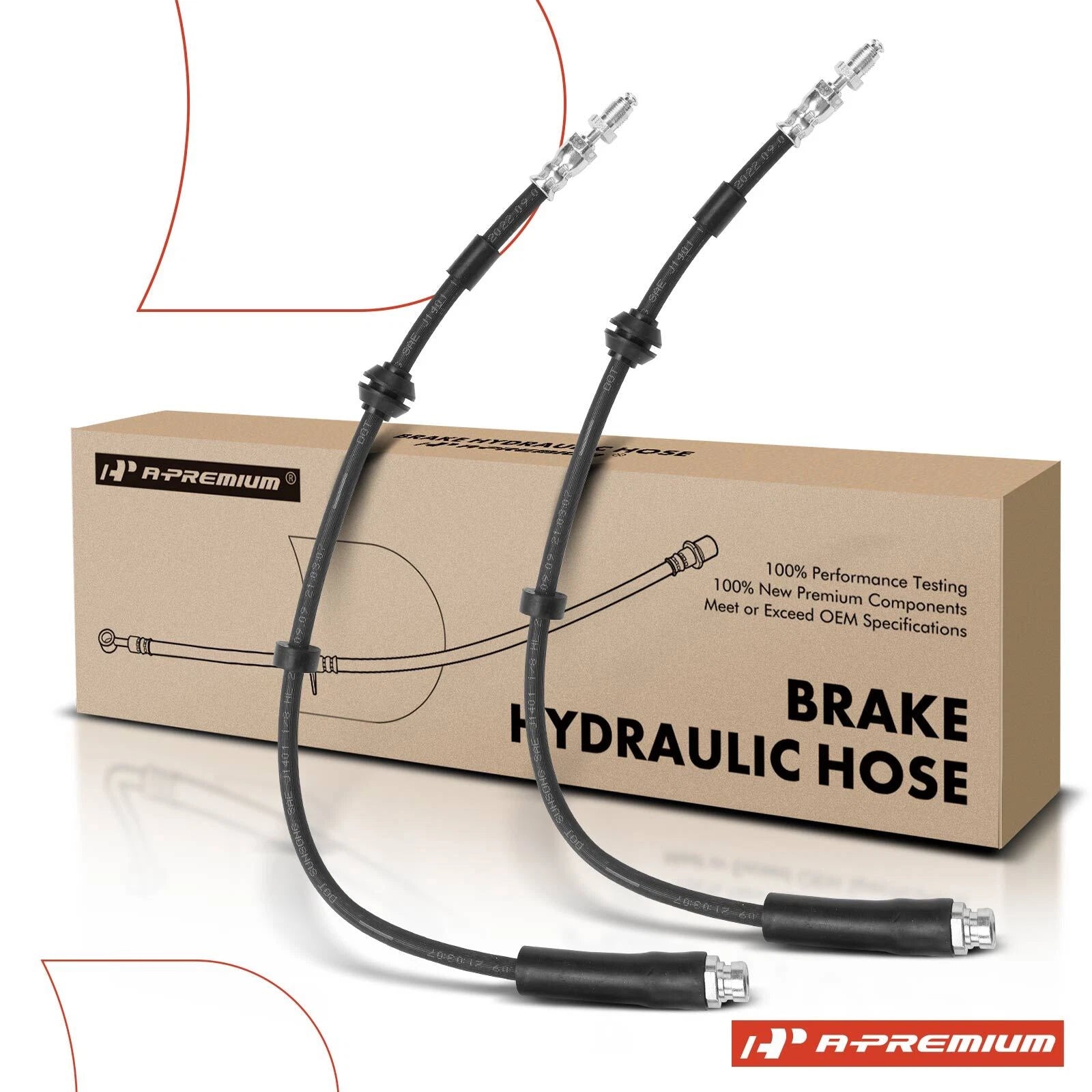 2X Front Brake Hydraulic Hose for Ford Fiesta (2011–2016)