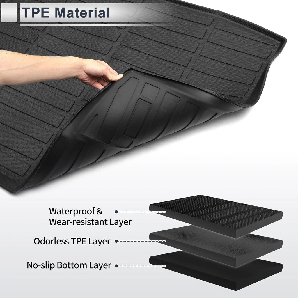 Cargo Liner Rear Trunk Mat for Honda CR-V 2012-2016 Long Grid Pattern TPE