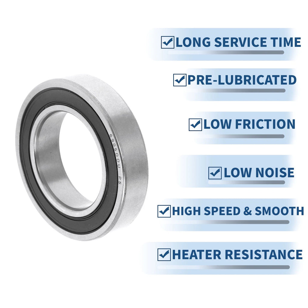 Deep Groove Ball Bearing 6905DDU for Scooter Skateboard (25x42x9mm)