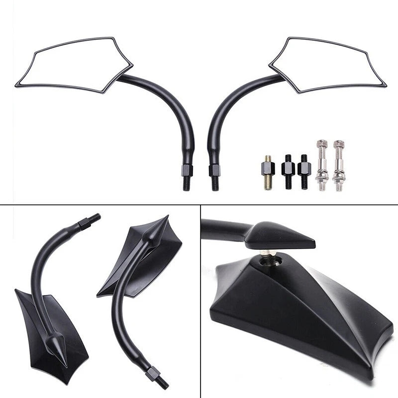 2X Rearview Mirrors for Harley-Davidson Street Glide, Yamaha Virago