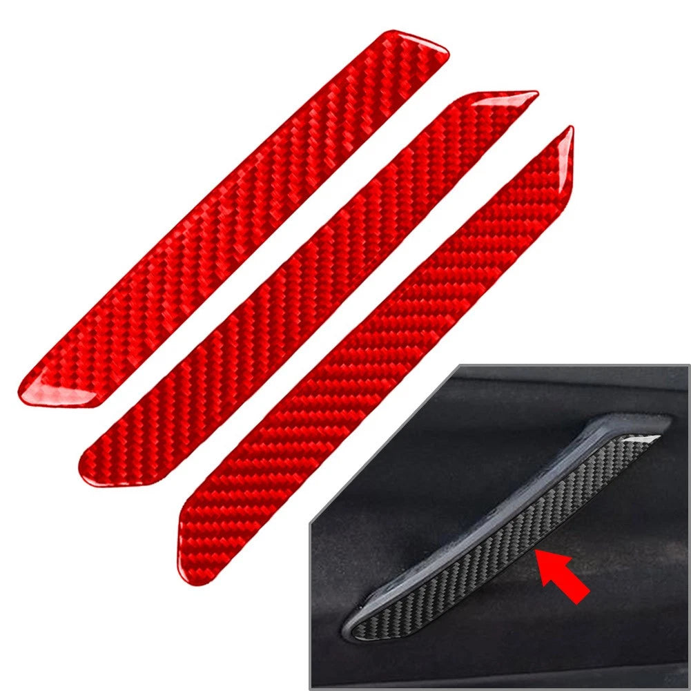 Front Rear Door Handle Cover Trim Red for Volkswagen Passat B5 (2001–2005) RHD