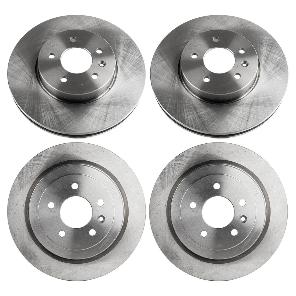 Set of 4 Brake Discs for Cadillac ATS (2013–2019) Plain Surface