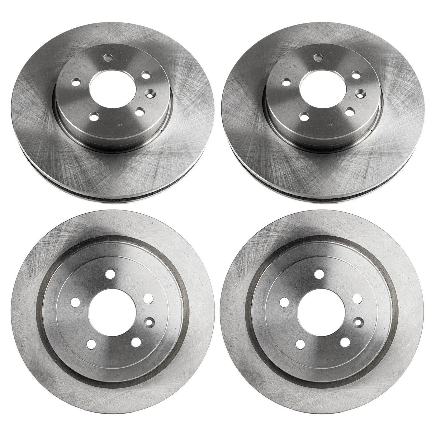 Set of 4 Brake Discs for Cadillac ATS (2013–2019) Plain Surface