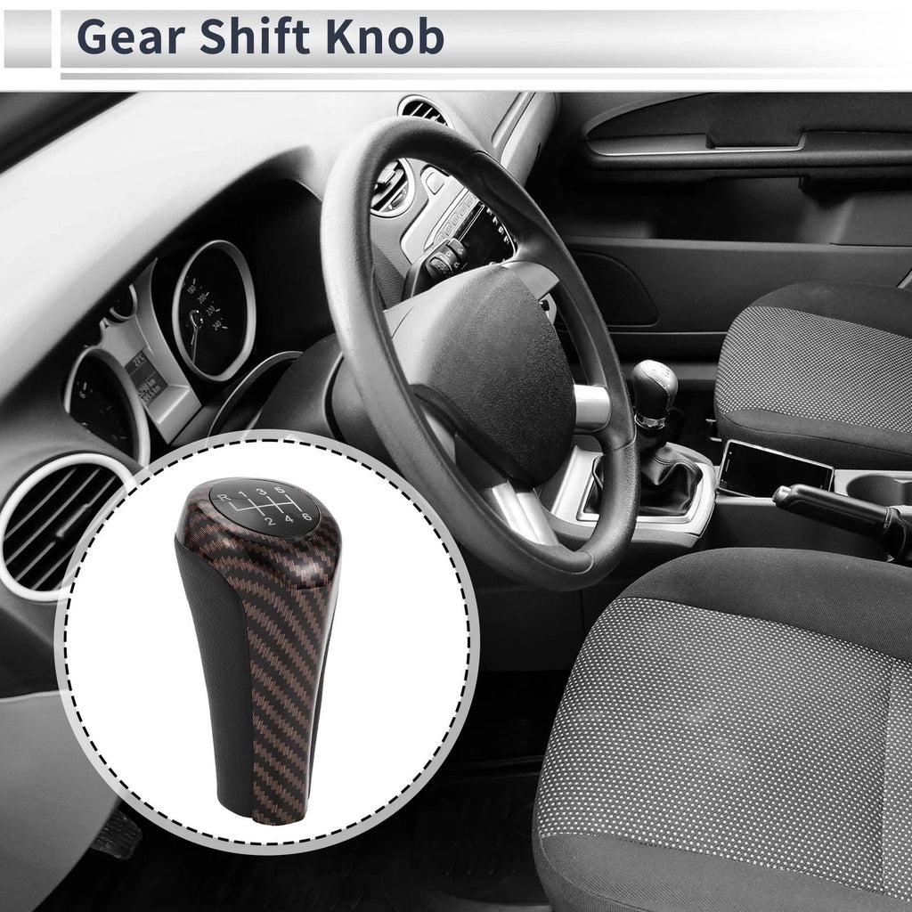 6 Speed Shift Knob for BMW X3 (2004–2020) Plastic Brown Black