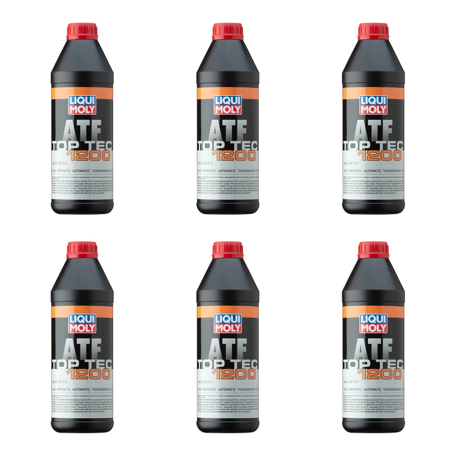 Set of 6 Liqui Moly Top Tec ATF 1200 Automatic Transmission Fluid (6L)