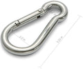 Set of 12 Stainless Steel 304 Spring Snap Hook Carabiner Clips