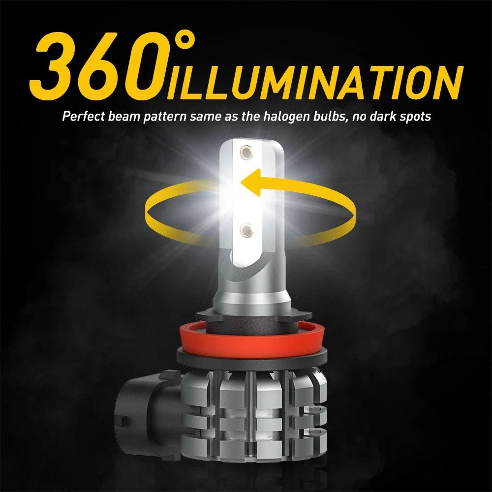 2X LED H11 H8 H16 Bulbs for Daytime Running/Front Fog Light (Fits Various Models)
