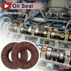 Set of 2 Oil Seal Rotary Shaft Seal FKM Rubber 20x40x8mm