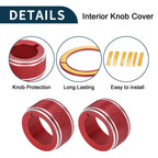 Set of 4 Media Tune Engine Start Mirror Switch Knob Covers for Subaru WRX (2022–2023) Red
