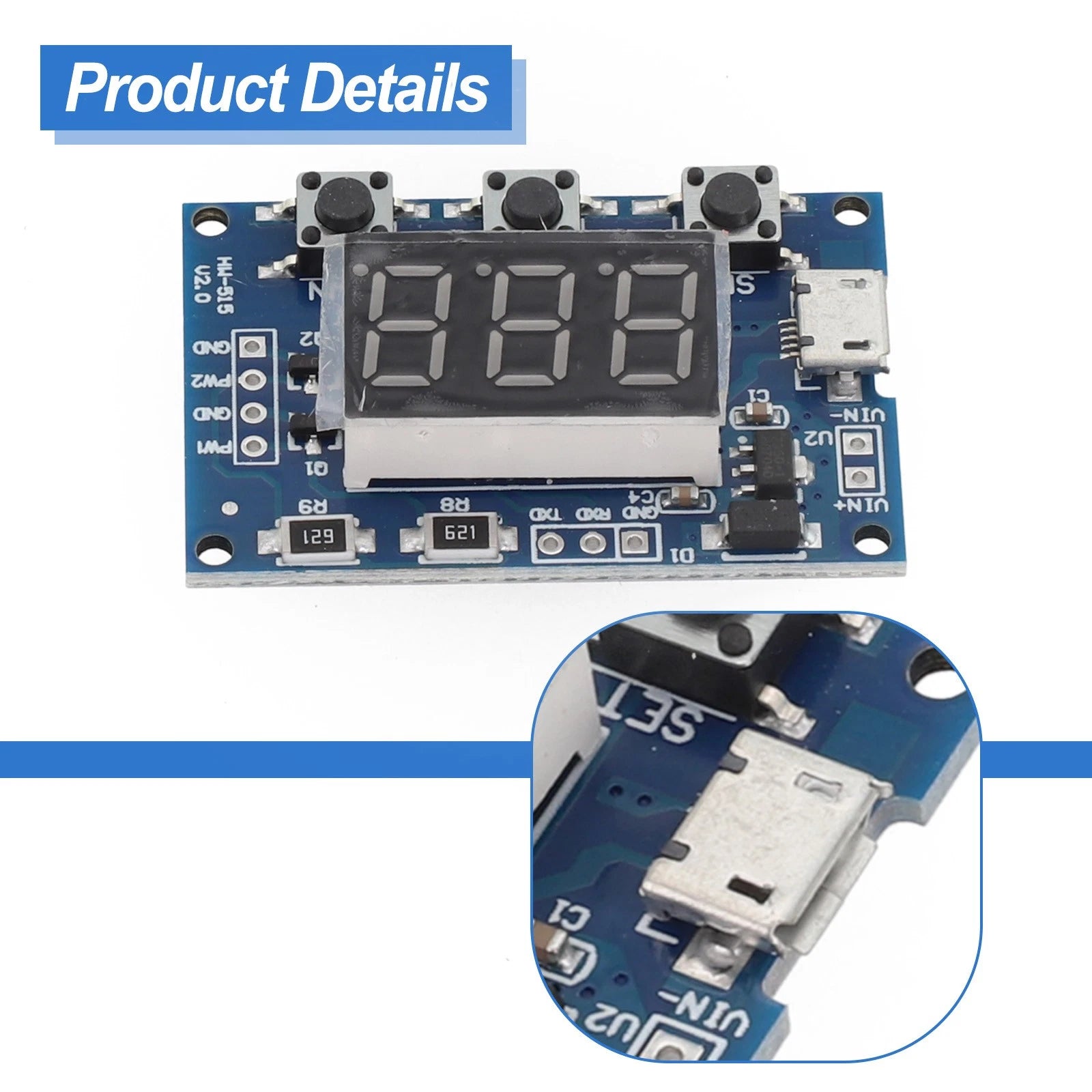 2X Compact 2 Channel Square Wave Generator with LED Display