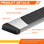 Set of 2 Honeycomb Step Pad Running Boards for Silverado/Sierra (2007–2019)