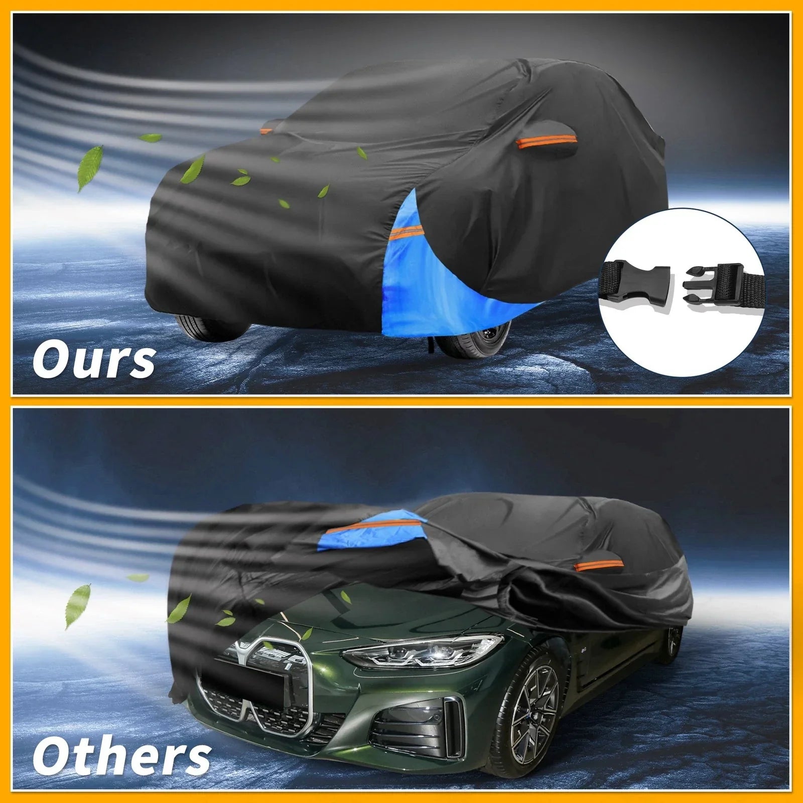 210D-PU Car Cover Waterproof All Weather for BMW i4 (2022-2024)
