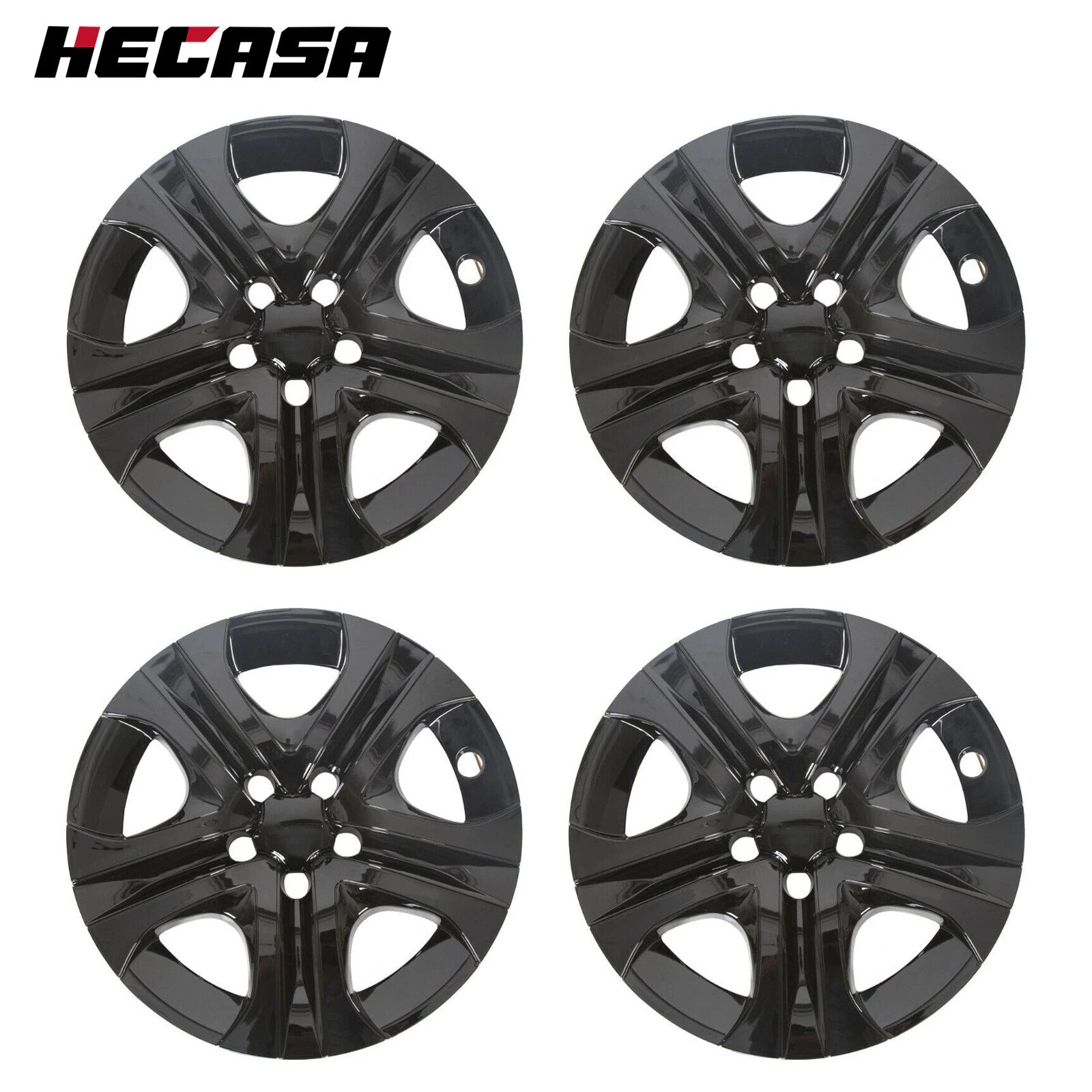 Set of 4 Gloss Black 17" Hub Caps for Toyota RAV4 (2013–2018)