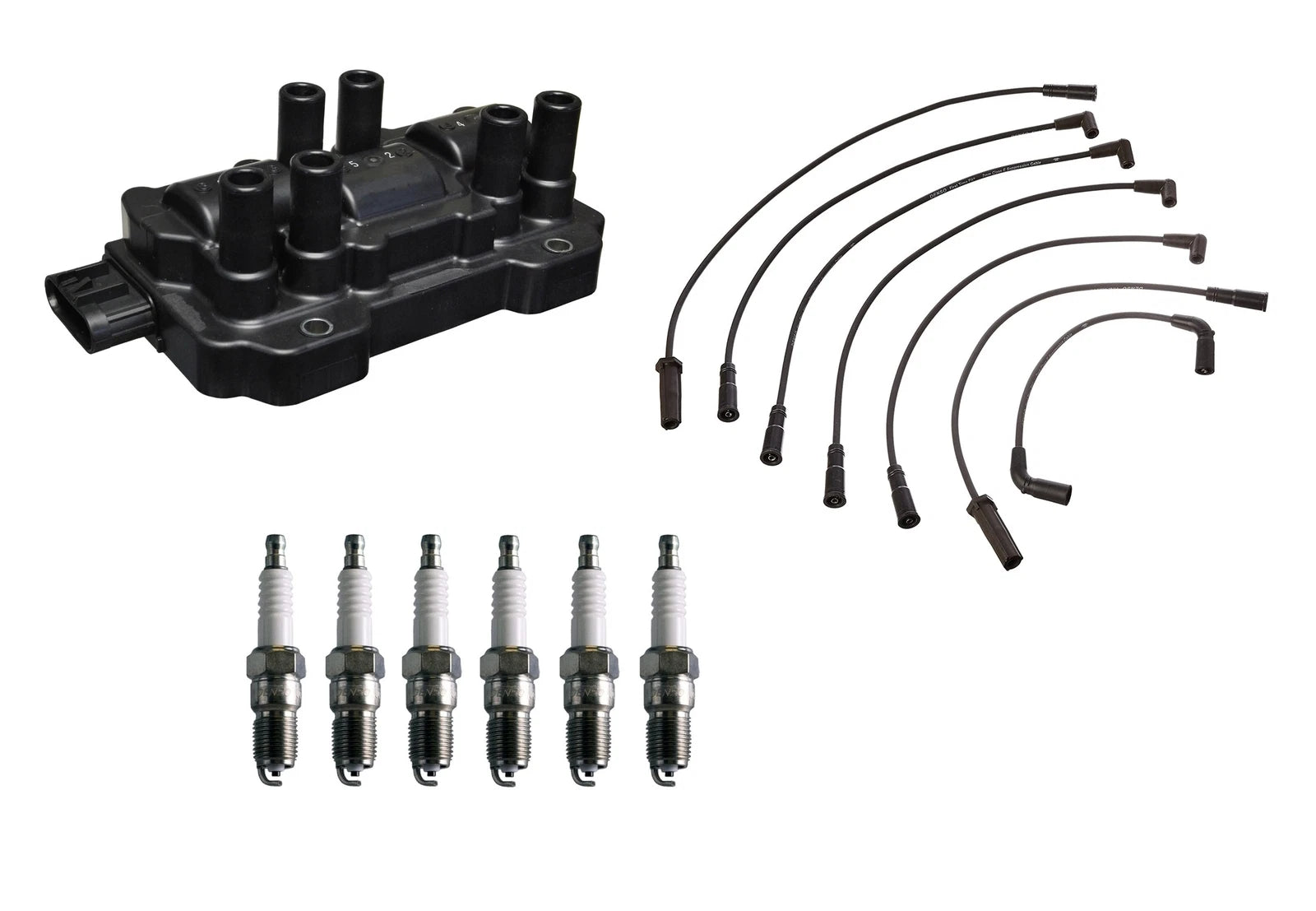 Set of 6 Denso Ignition Coils & Wires for GM 4.3L V6