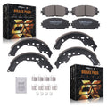 Front Ceramic Brake Pads & Rear Shoes Kit for Scion xD (2008–2014), Toyota Corolla (2009–2019)