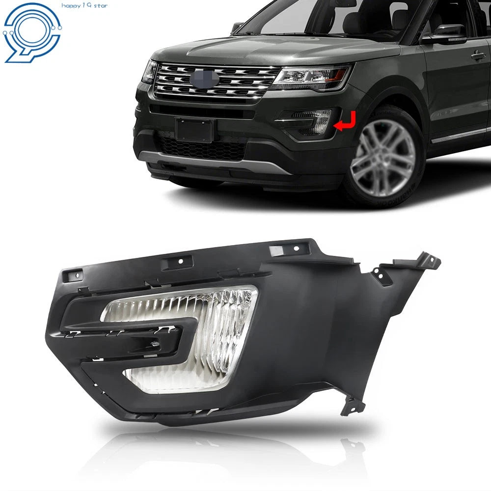 Halogen Front Fog Light for Ford Explorer (2016–2017) W/ Bezel Driver Left