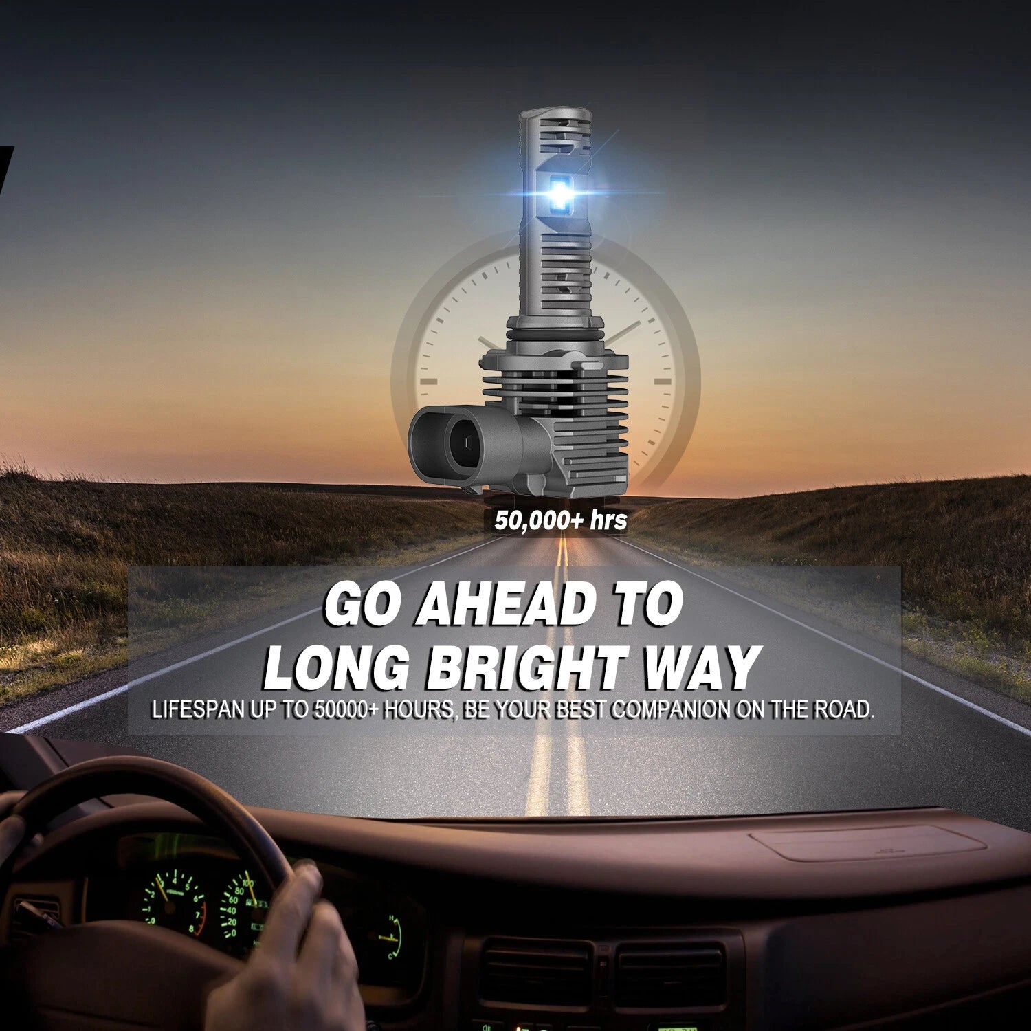 H10 LED Headlight Bulbs Kit for 6500K 10000LM 40W