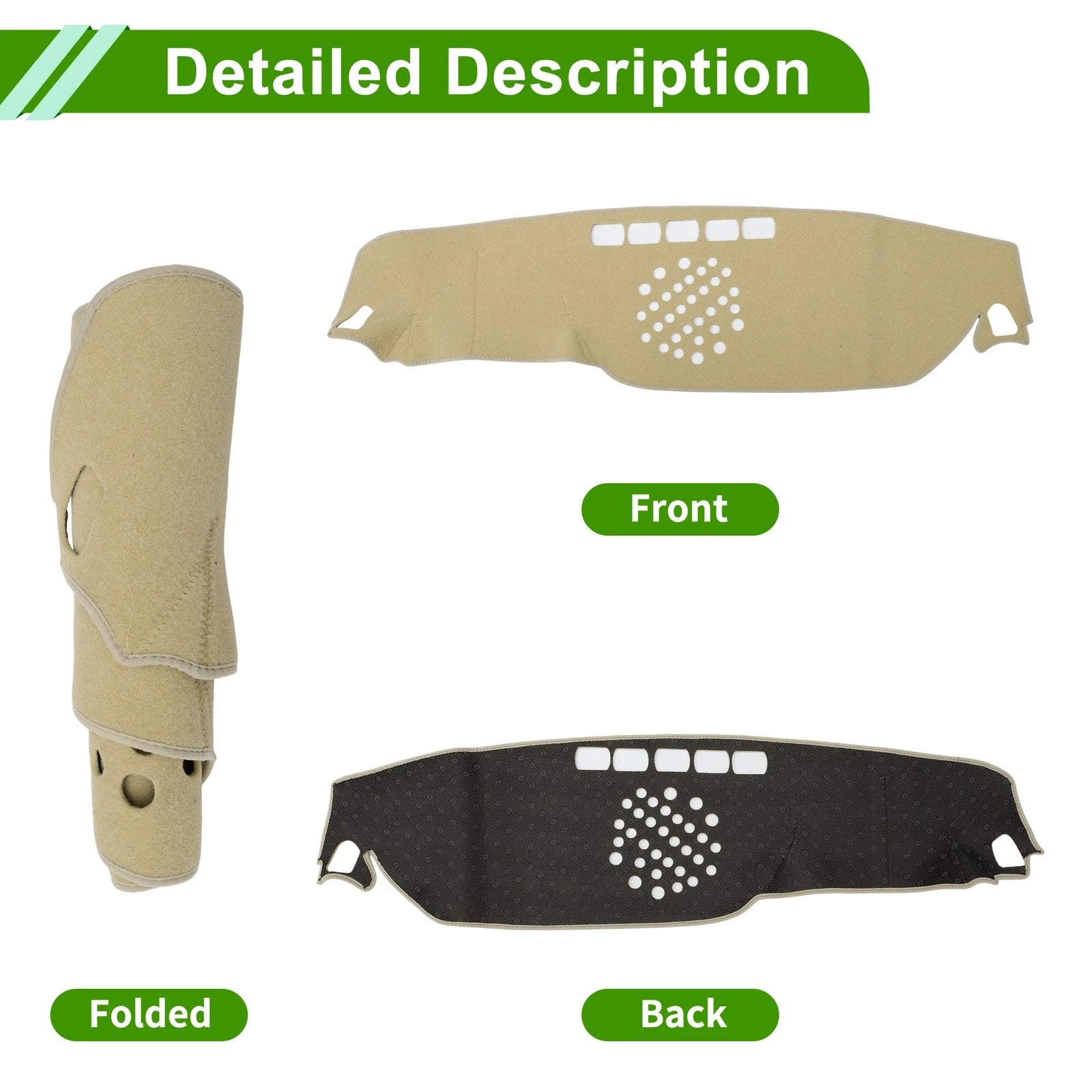 Dashboard Cover for Mercedes-Benz E-Class (2017–2021) Polyester Beige