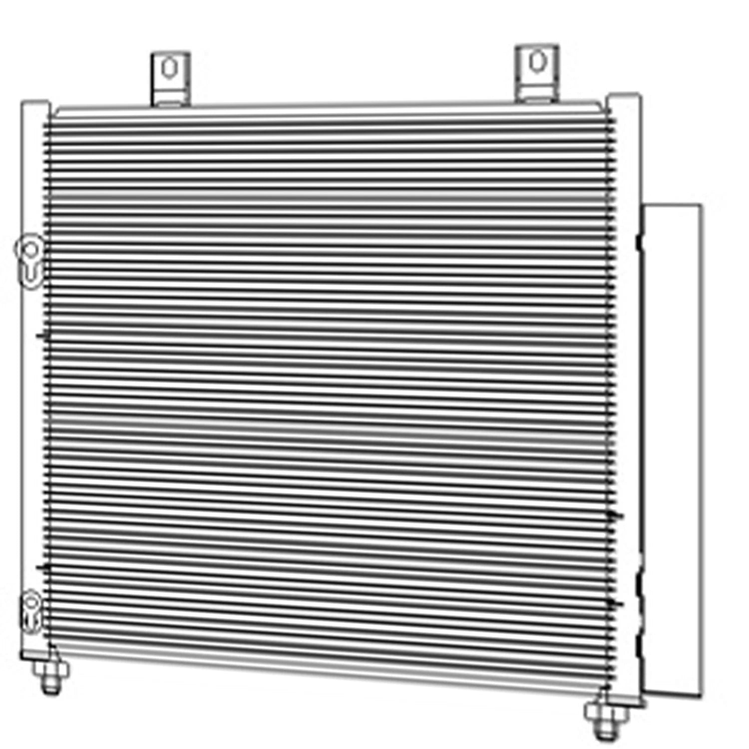 Replacement Aluminum A/C Condenser for Mitsubishi Mirage G4 (2017–2020) Sedan