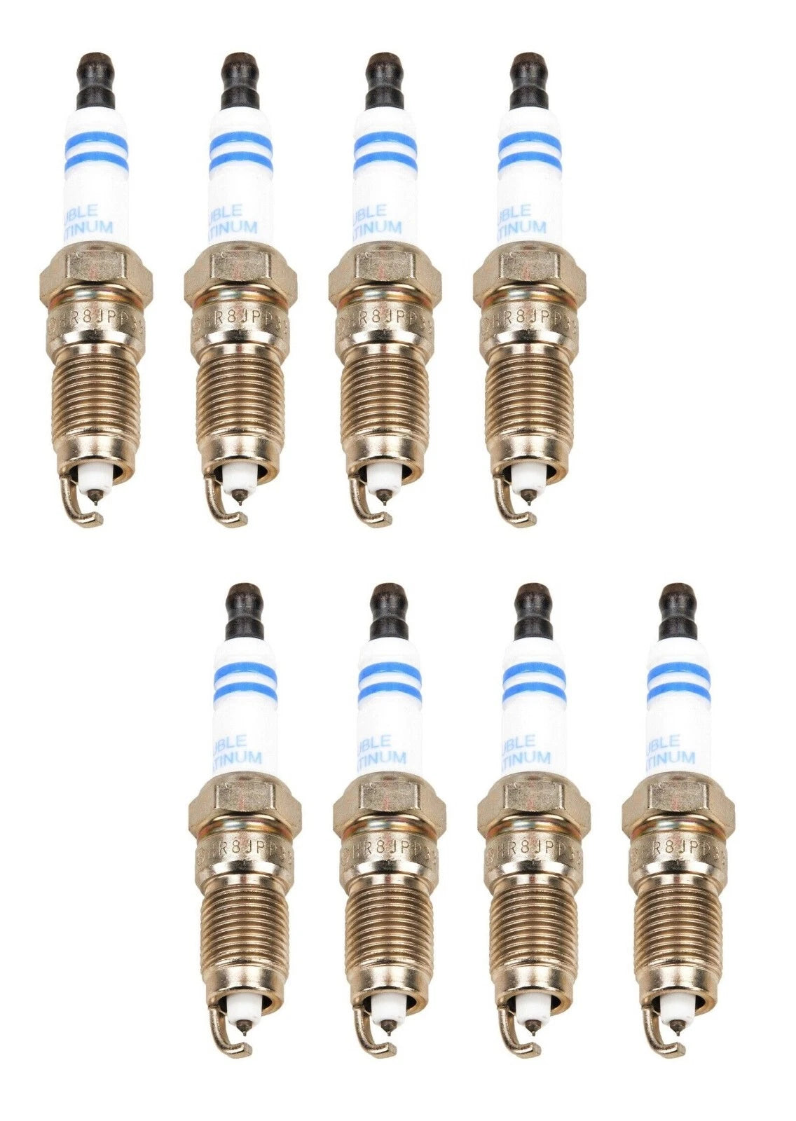 Set of 8 Bosch Double Platinum Spark Plugs for Buick Chevy Ford Mercury Pontiac